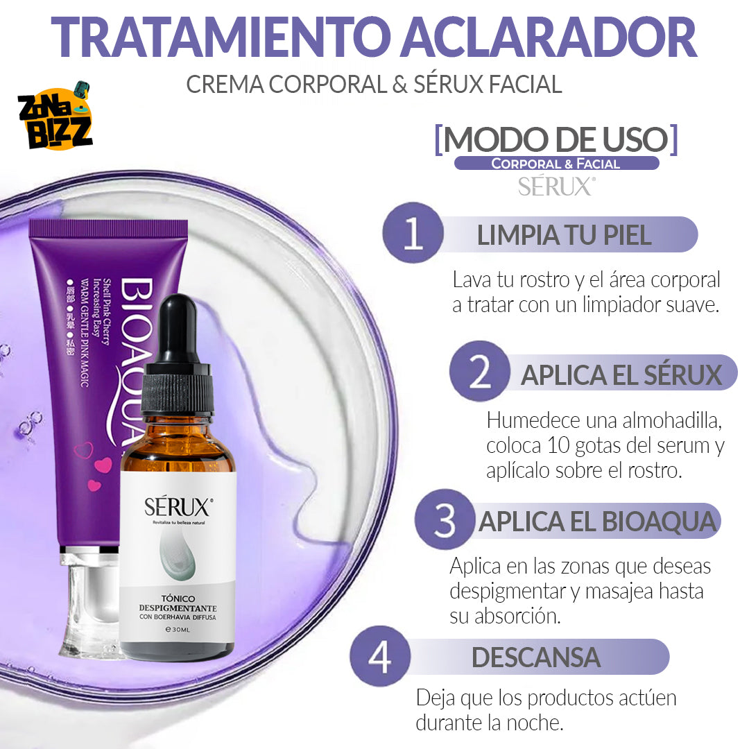 TRATAMIENTO ACLARADO CORPORAL Y FACIAL