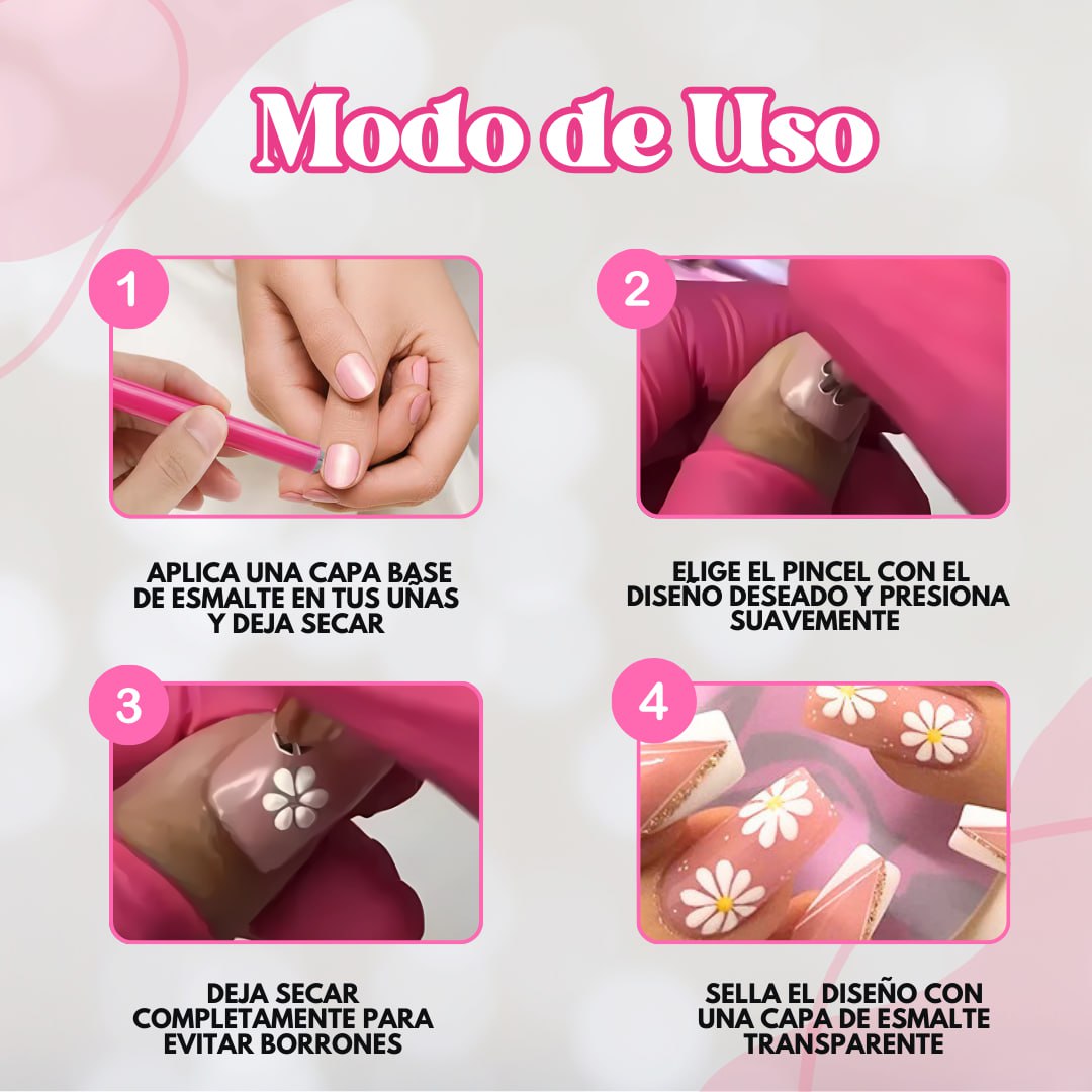 💅 Kit de Pinceles para Uñas – Diseños Profesionales al Alcance de Tus Manos