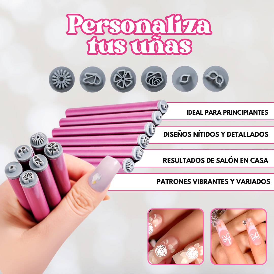 💅 Kit de Pinceles para Uñas – Diseños Profesionales al Alcance de Tus Manos