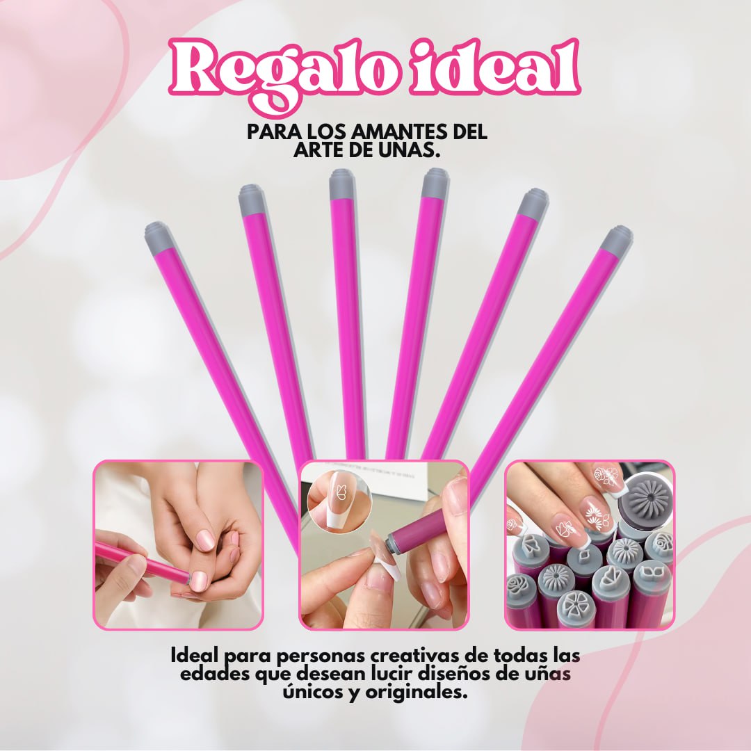 💅 Kit de Pinceles para Uñas – Diseños Profesionales al Alcance de Tus Manos